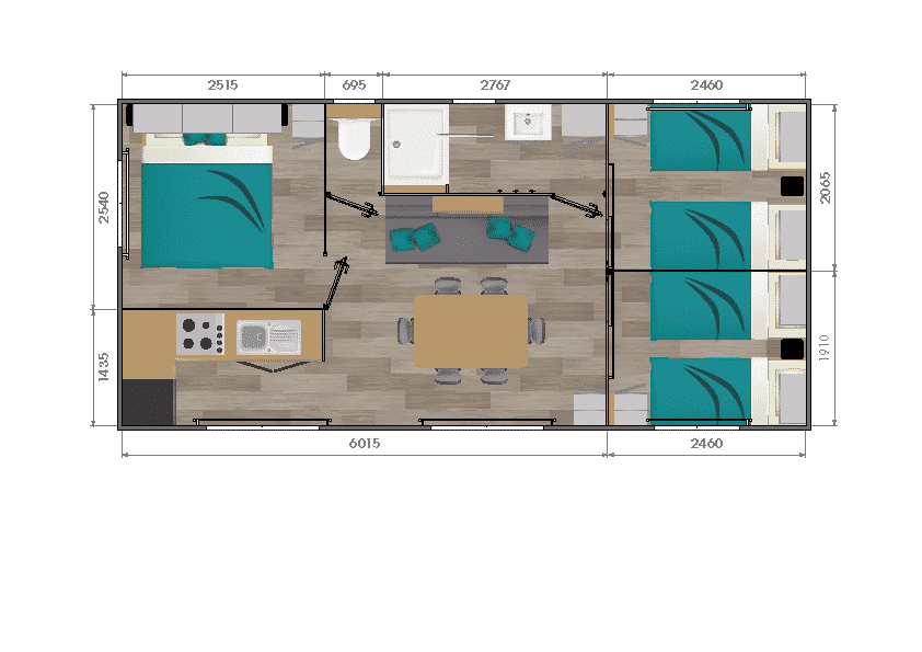 Mobils Diffusion - Mobil-home Louisiane 3 chambres neuf – Grand Large – 2023