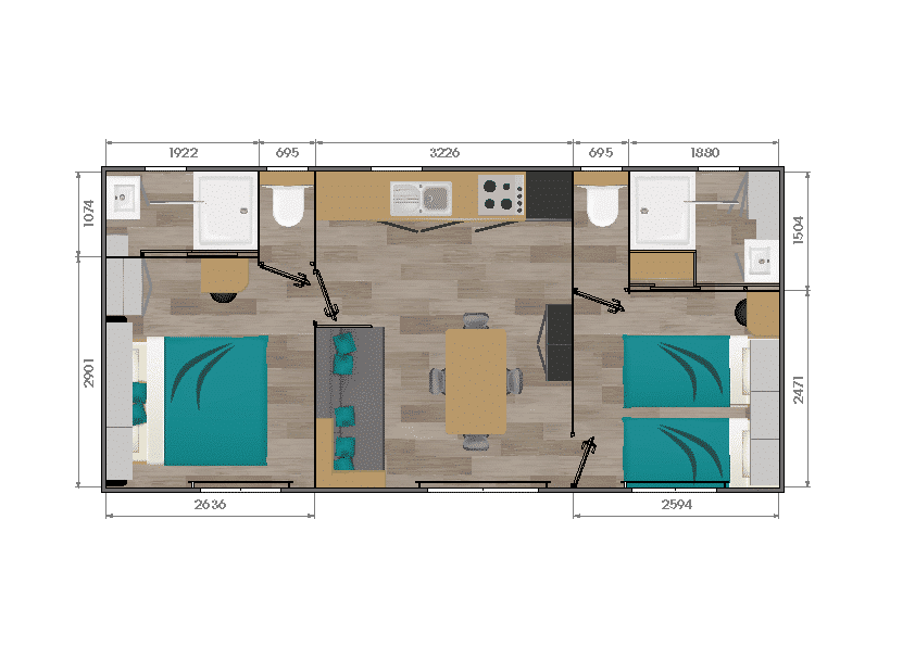 Mobils Diffusion - Mobil-home Louisiane 2 chambres neuf – Iroise – 2023