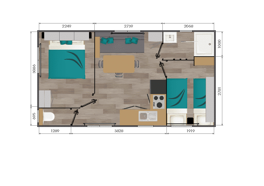 Mobils Diffusion - Mobil-home Louisiane 2 chambres neuf – Océane – 2023