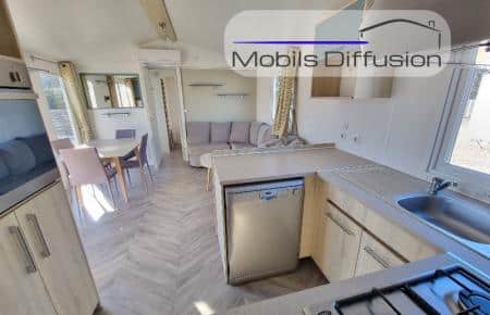 Mobils Diffusion - Mobil-home d’occasion – Trigano Amira – 3 chambres, 2 salles d’eau, clim