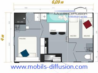 Mobils Diffusion - Mobil-home d’occasion – IRM Super Vénus – 2 chambres