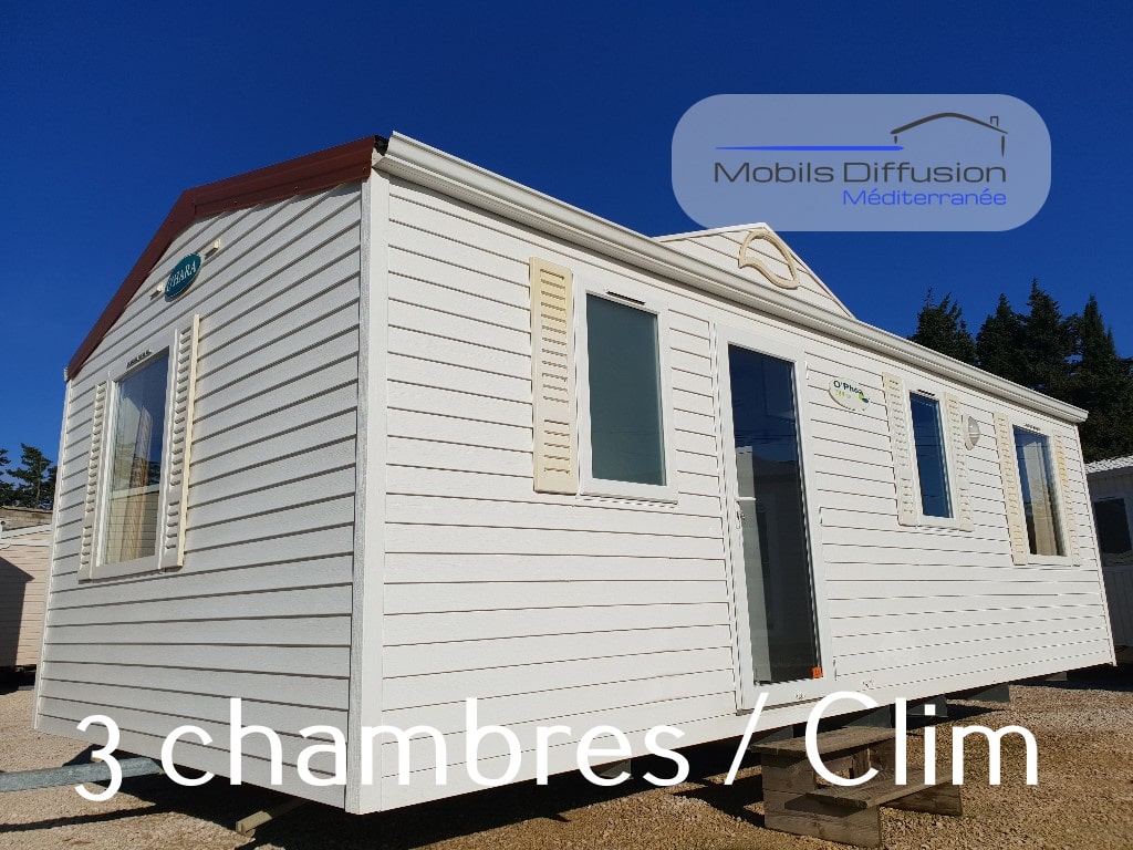 Mobils Diffusion - Mobil home d’occasion 8 personnes, 3 chambres, Clim