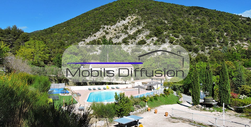 Mobils Diffusion - Parcelle pour mobil-home dans un camping en Drôme Provençale