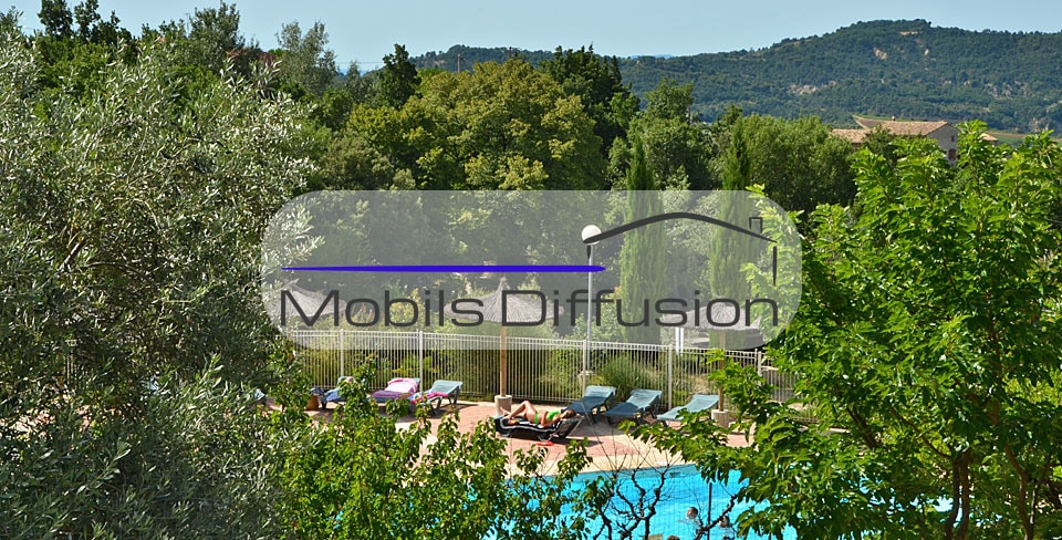 Mobils Diffusion - Terrain pour mobil-home au camping en Auvergne-Rhône-Alpes dans la Drôme provençale