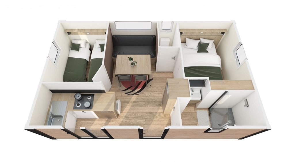 Mobils Diffusion - Mobil-home Trigano 2 chambres neuf – Nest 24.2 – 2024