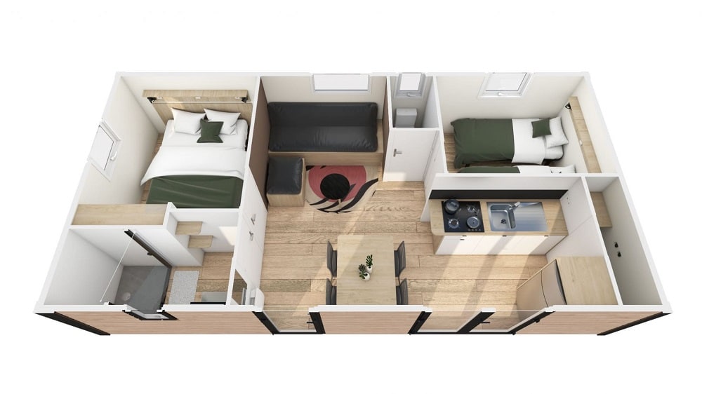 Mobils Diffusion - Mobil-home Trigano 2 chambres neuf – Nest 29.2 – 2023