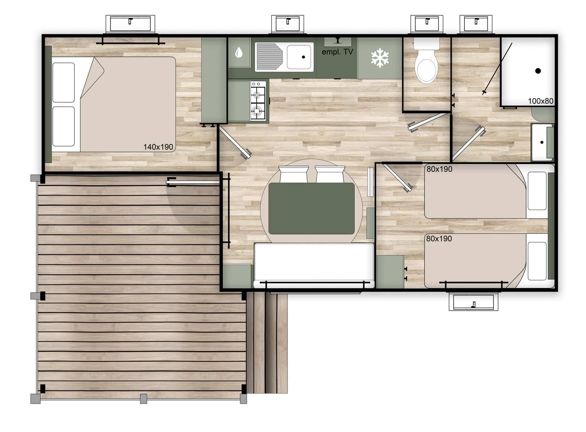 Mobils Diffusion - New mobile home Trigano NEST 29.2 LEFT – 2 bedrooms – 2023