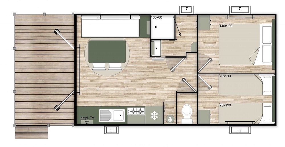 Mobils Diffusion - New mobile home Trigano NEST 35.2 PANO – 2 bedrooms – 2023