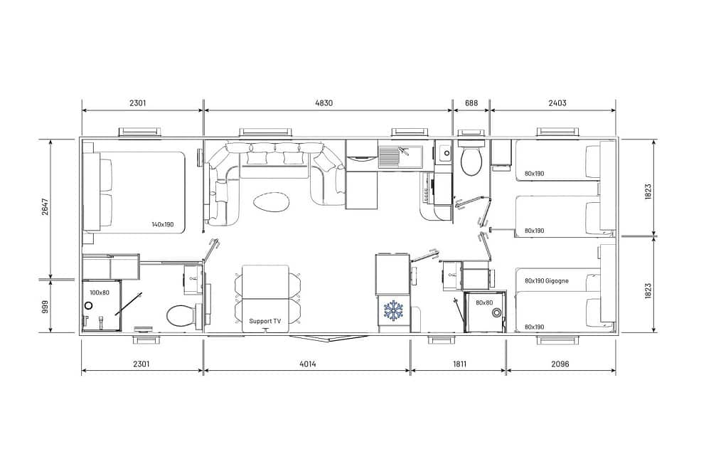 Mobils Diffusion - Mobil-home Trigano 3 chambres et 2 salles d’eau neuf – Passion – 2023