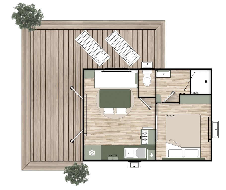 MobilHome Trigano 1 chambre neuf 2024 Mobils Diffusion